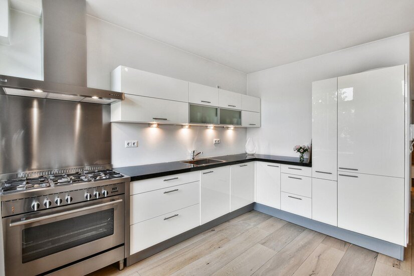 modern kitchen interior white